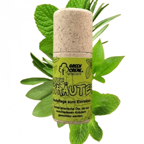 Stick balsamo sinergico versatile “Krasse Kräuter” (Erbe Fantastiche) alle erbe e agli oli essenziali della GreenCreme